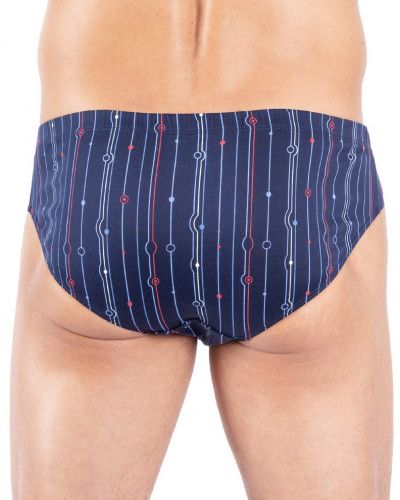 Pack de 2 slips de tiro bajo en 100% algodón jersey mercerizado Mariner (Marine/Ciel)