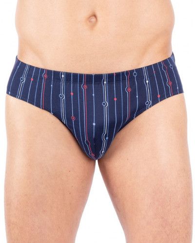 Pack de 2 slips de tiro bajo en 100% algodón jersey mercerizado Mariner (Marine/Ciel)