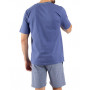 Short pyjamas 100% cotton jersey Mariner (Denim)