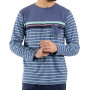 Pyjama long 100% coton jersey Mariner (Denim)