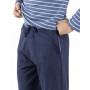 Long pajamas 100% cotton jersey Mariner (Denim)