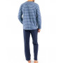 Long pajamas 100% cotton jersey Mariner (Denim)