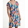 Short-sleeved beach dress Massana Imprimé Multicolore