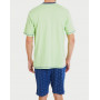 Men's Massana short pyjamas green print 100% Cotton (Multicolor)
