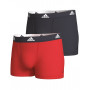 Lot de 2 Boxers Adidas Active Flex Cotton (Rouge/Noir)