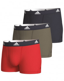 Lot de 3 Boxers Adidas Active Flex Cotton (Rouge/Vert/Noir)