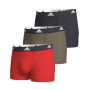 Paquete de 3 Boxers Adidas Active Flex Cotton (Rouge/Vert/Noir)