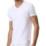 Pack de 3 Camisetas Adidas 100% algodón con cuello en V (Blanco)