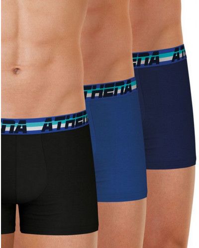 Athena Cotton Stretch Boxer Set of 3 (Noir/Bleu/Marine)