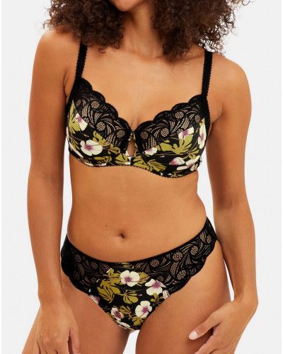 Brief Sans Complexe Ariane Fantaisy (Imprimé Feuillage Monstera Noir)