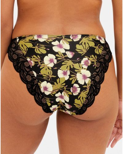 Slip Sans Complexe Ariane Fantaisy (Imprimé Feuillage Monstera Noir)