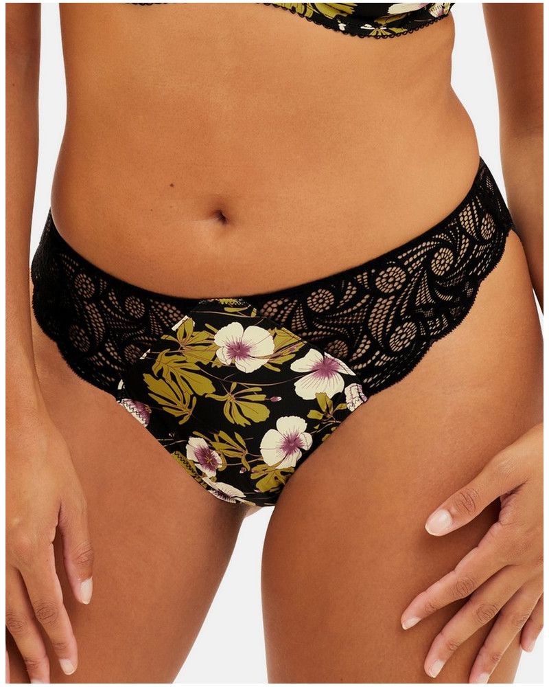 Brief Sans Complexe Ariane Fantaisy (Imprimé Feuillage Monstera Noir)