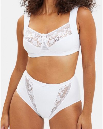 Soutien-gorge sans armature en coton bio Sans Complexe Jeanne (Blanc)