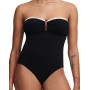 1 piece swimsuit strapless spacer Chantelle Authentic (Black and White)