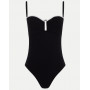 1 piece swimsuit strapless spacer Chantelle Authentic (Black and White)