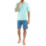 Pijama corto Mariner en jersey de algodón y fibras de bambú (Laguna)