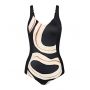 Invisible underwired one-piece swimsuit Triumph Summer Allure (Noir Imprimé)