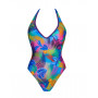 One-piece support swimsuit Antigel L'Avatar des Îles (Bleu Avatar)