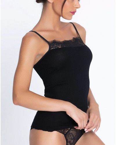 Top lana y seda Lise Charmel Plaisir Caresse (Negro)