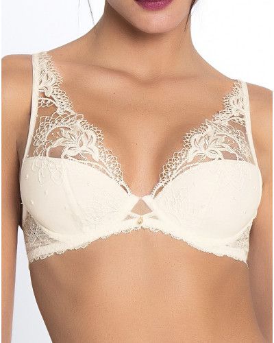 Sujetador 1/2 de espuma Lise Charmel Princesse Iris (Ecru Nacre)