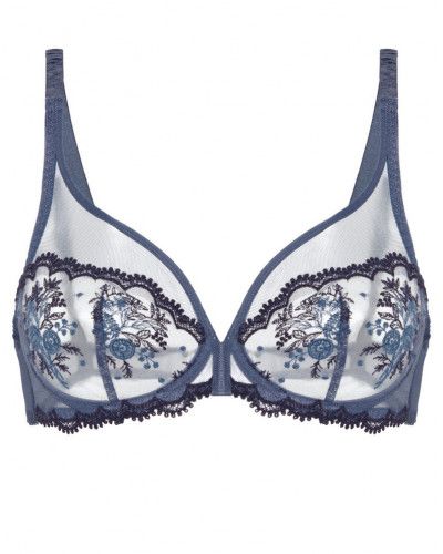 Plunge bra Simone Pérèle Intrigue (Bleu Cendre)