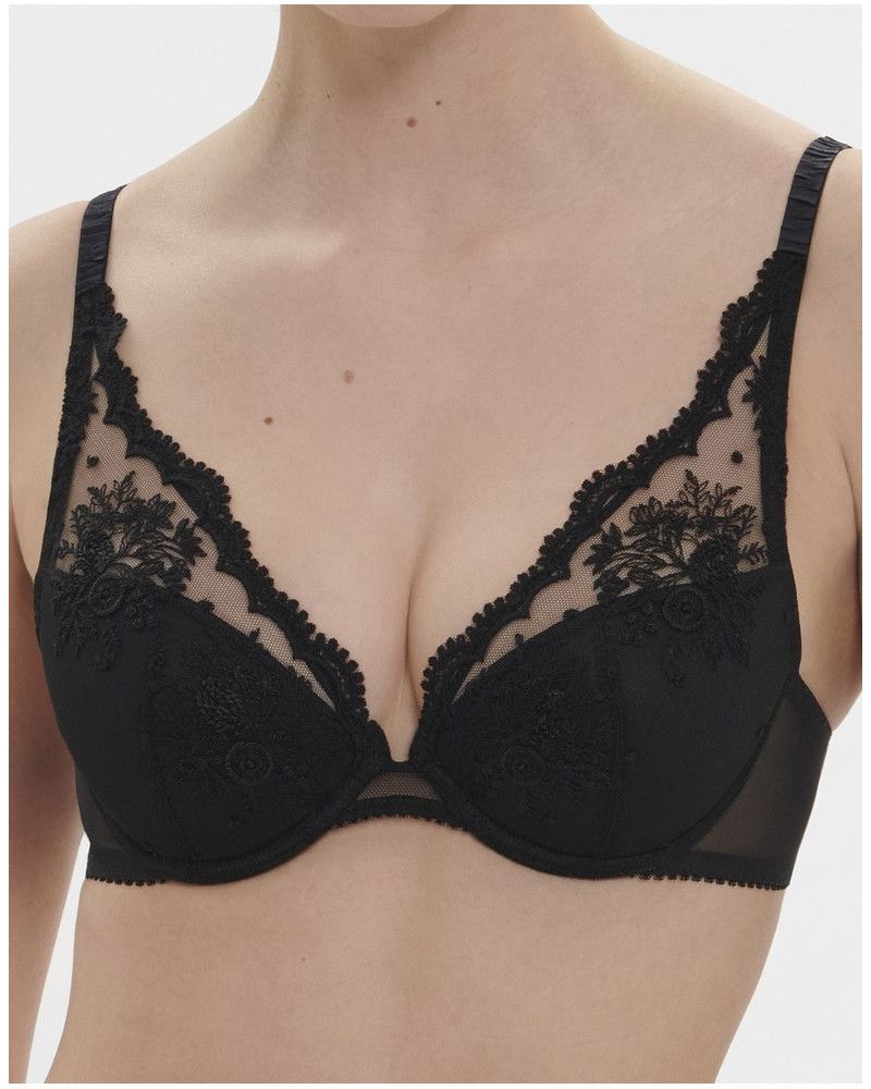 Sujetador push-up Simone Pérèle Intrigue (Negro)