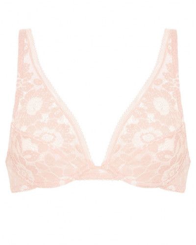 Triangle bra with underwiring Simone Pérèle Festive (Rose Ballet)