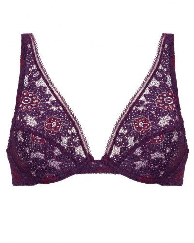 Triangle bra with underwiring Simone Pérèle Festive (Violet Euphoria)