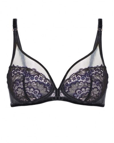 Soutien-gorge décolleté plongeant Simone Pérèle Scénario (Noir et Bleu)