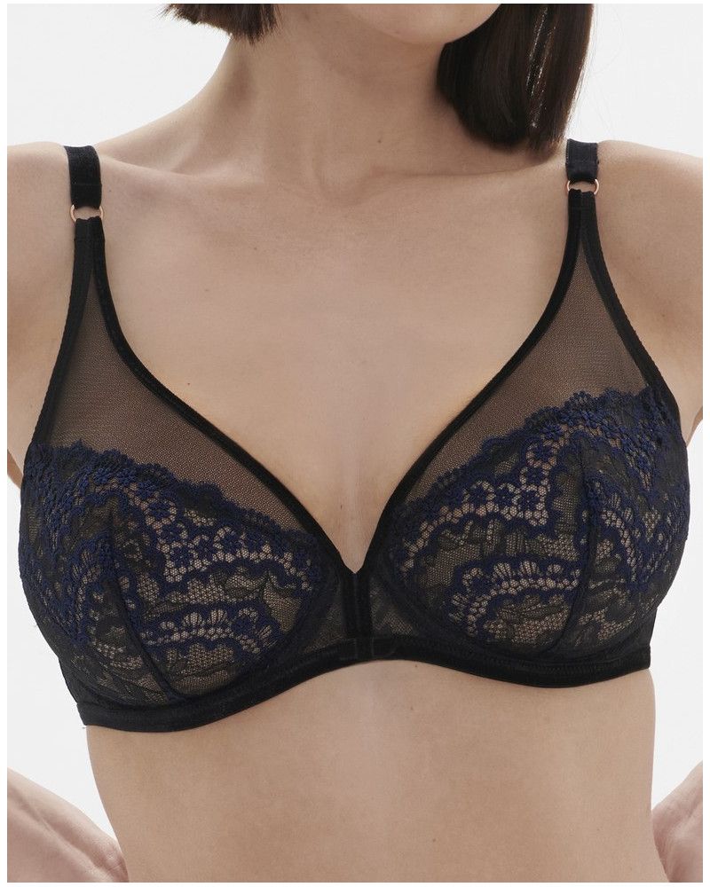 Plunge bra Simone Pérèle Scénario (Noir et Bleu)