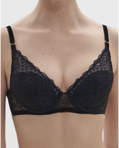 Sujetador push-up Simone Pérèle Scénario (Noir et Bleu)