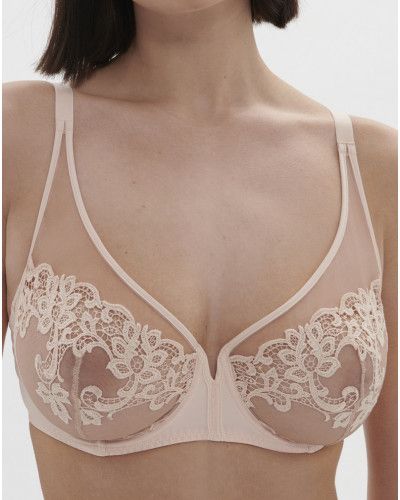 Soutien-gorge armatures décolleté plongeant Simone Pérèle Saga (Rose Nude)