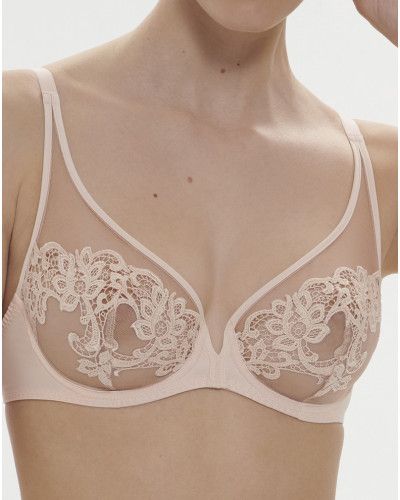 Soutien-gorge armatures décolleté plongeant Simone Pérèle Saga (Rose Nude)