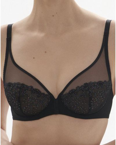 Soutien-gorge décolleté plongeant Simone Pérèle Délice (Noir Gem)