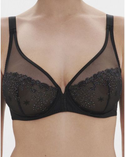Soutien-gorge décolleté plongeant Simone Pérèle Délice (Noir Gem)