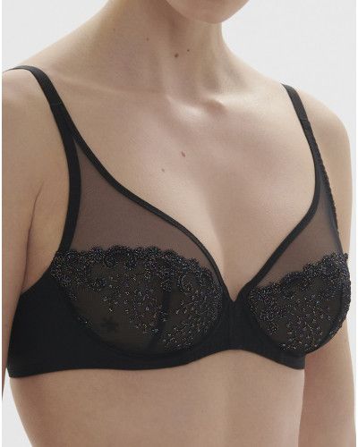 Sujetador con aros escote profundo Simone Pérèle Délice (Noir Gem)