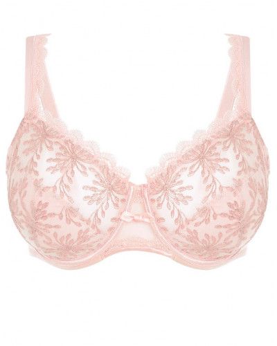 Interlocking underwired bra Simone Pérèle Singulière (Poudre Pétale)