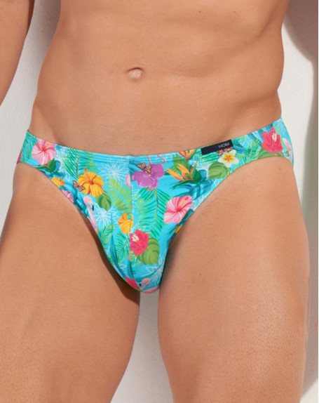 Calzoncillo micro Hom Funky Styles (Imprimé Turquoise)