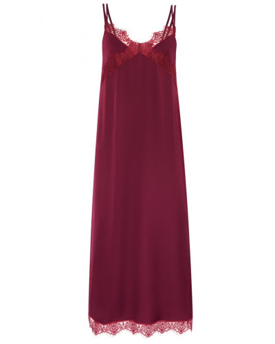 Camisone largo Simone Pérèle Satin Secrets (Rouge Spinelle)