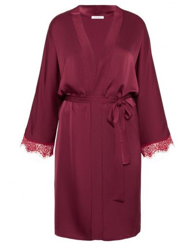 Kimono Simone Pérèle Satin Secrets (Rouge Spinelle)