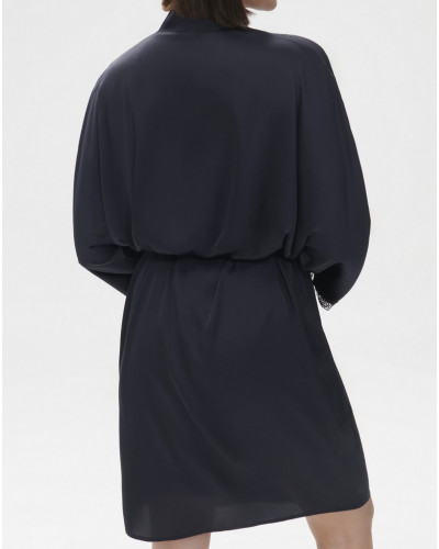 Kimono mi-long Simone Pérèle Satin Secrets (Pleine Lune)