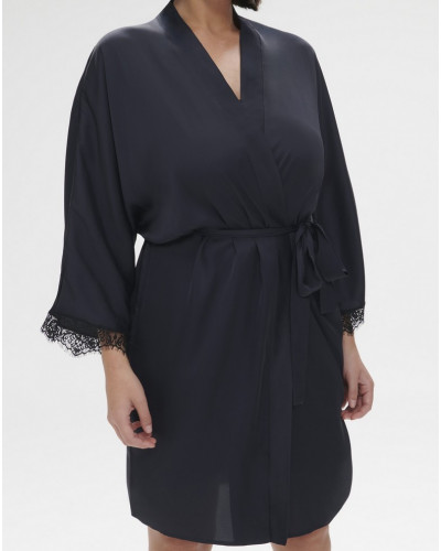 Kimono mi-long Simone Pérèle Satin Secrets (Pleine Lune)