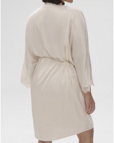 Mid-length kimono Simone Pérèle Satin Secrets (Rose Sakura)