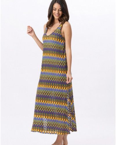 Robe maille ajourée Le Chat Bahia (Bleu Multicolore)