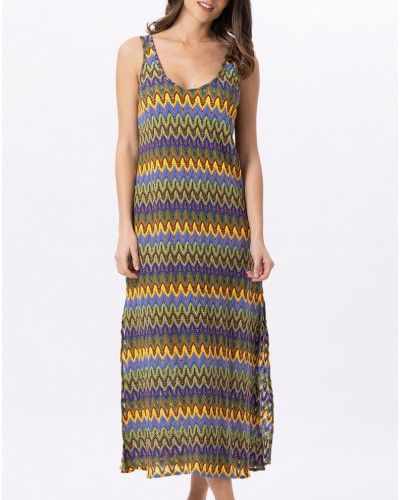 Robe maille ajourée Le Chat Bahia (Bleu Multicolore)