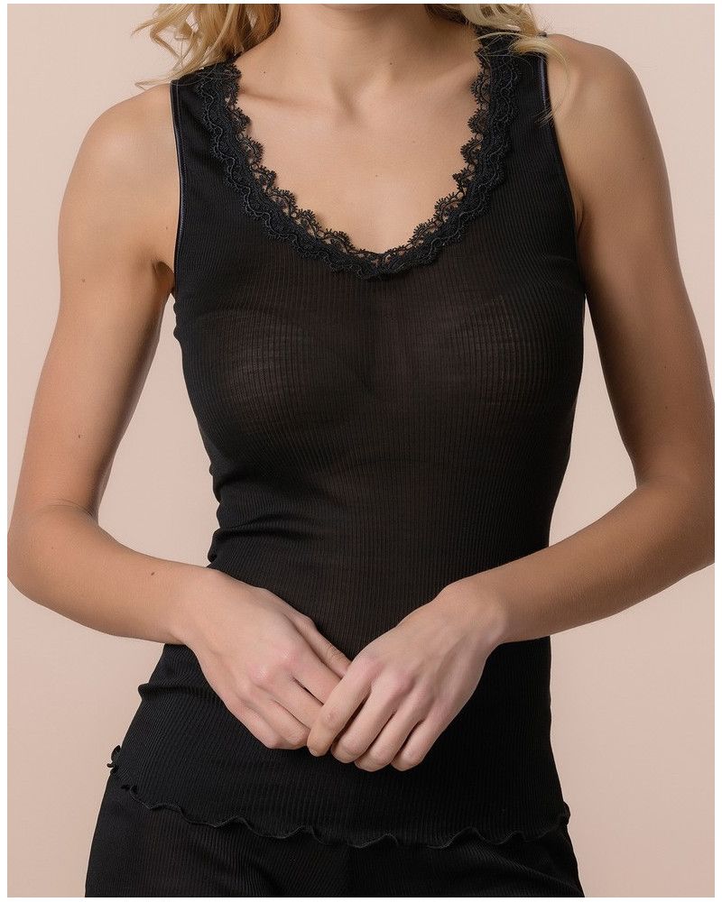 Camiseta de tirantes Moretta 100% Seda (6221)