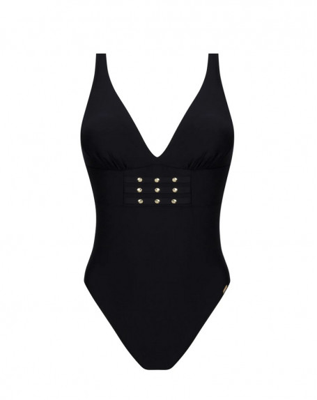 One-piece swimsuit open fit Lise Charmel Éclat Rock (Black)