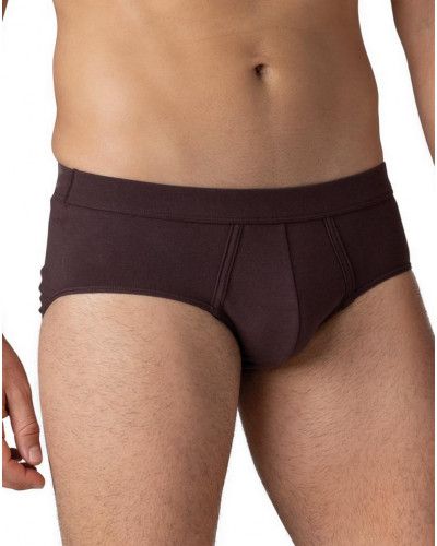 Paquete de 2 braguitas de microalgodón Eminence (Brun / Negro)