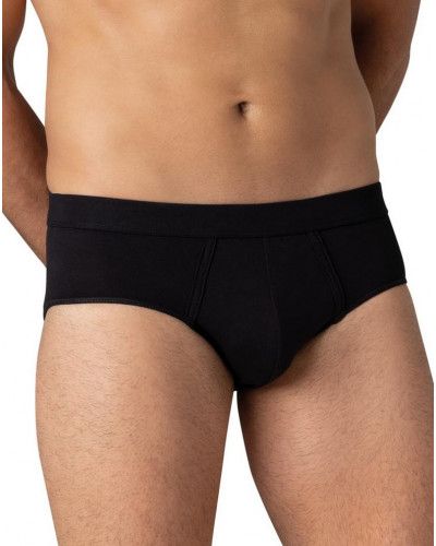 Paquete de 2 braguitas de microalgodón Eminence (Brun / Negro)