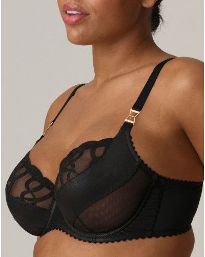 Sujetador balconet costura tulipán Prima Donna Vallarta (Negro)